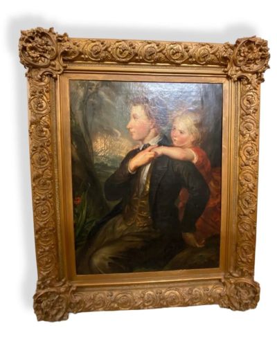 Huile sur toile XIXe 