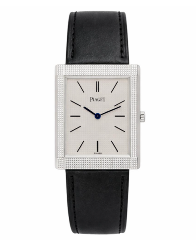 Montre bracelet rectangulaire Piaget, en or blanc 18 carats
